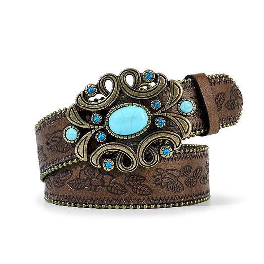 Cinto-Country-Feminino-Boho-Turquesa-com-Fivela-Cravejada-1