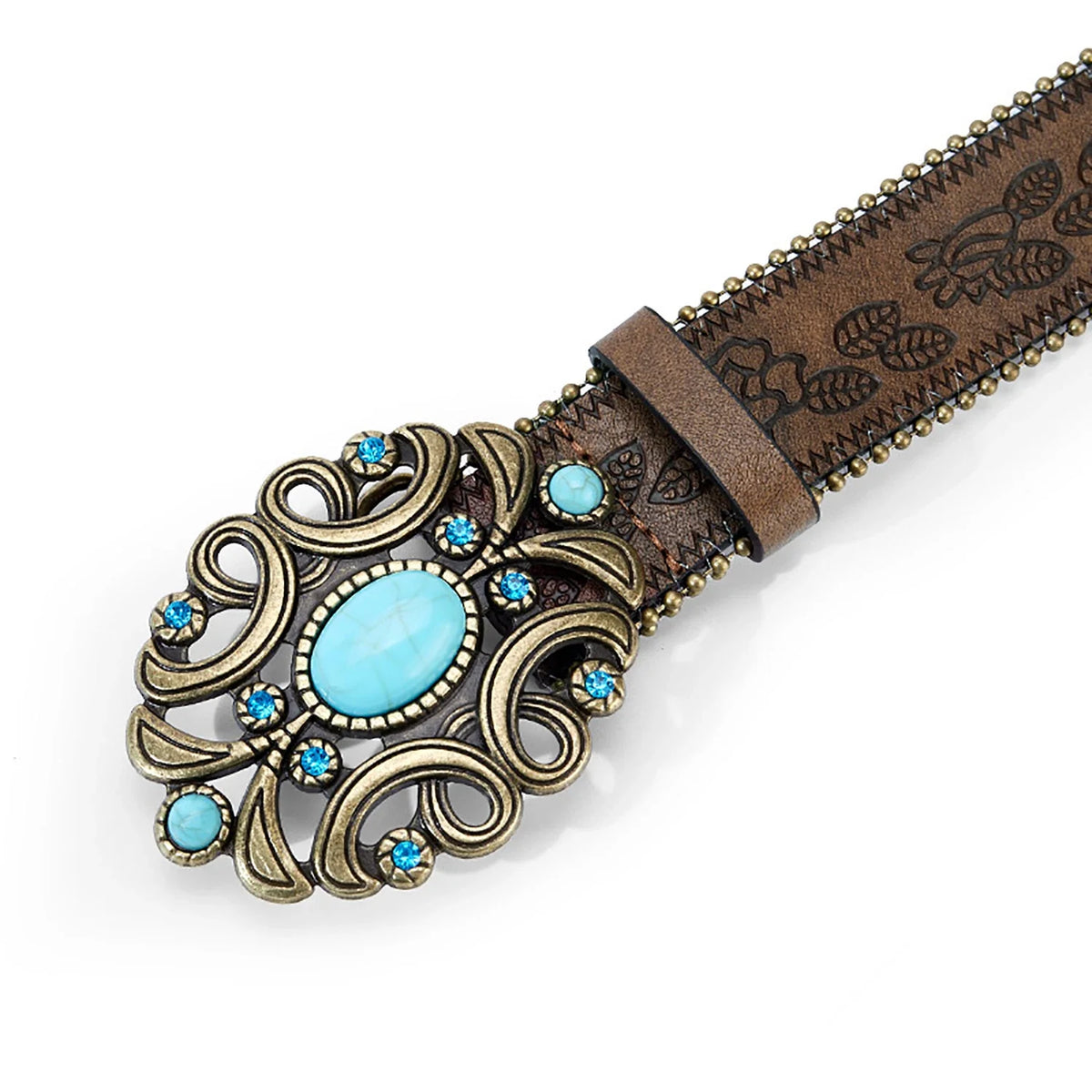 Cinto-Country-Feminino-Boho-Turquesa-com-Fivela-Cravejada-3