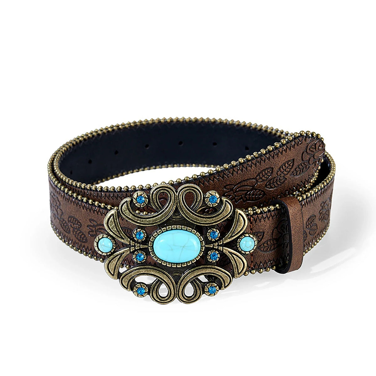 Cinto-Country-Feminino-Boho-Turquesa-com-Fivela-Cravejada-6