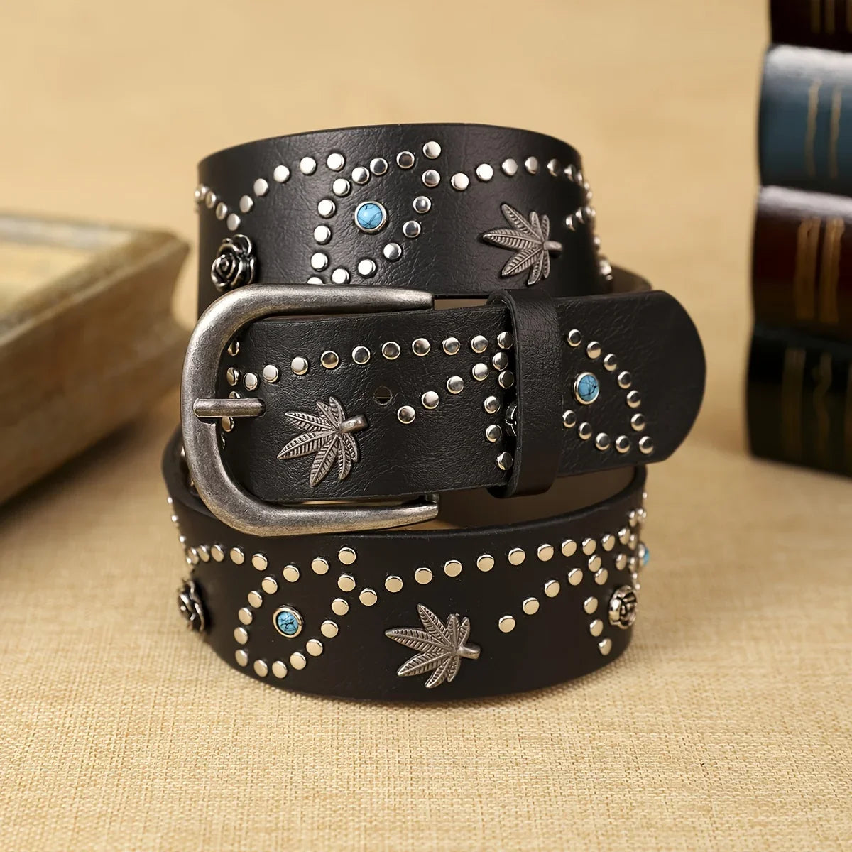 Cinto-Country-Feminino-Preto-Estampa-Floral-Boho-1