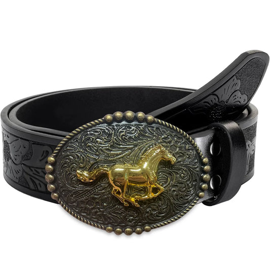 Cinto Country Feminino Fivela Cavalo Galopando Retrô