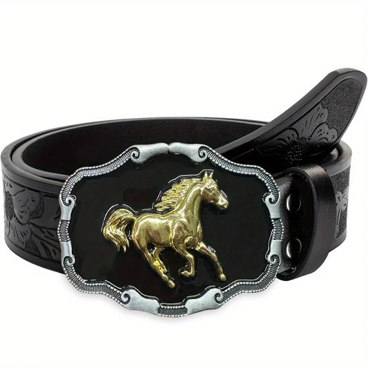 Cinto Country Feminino Fivela Cavalo Selvagem Retrô